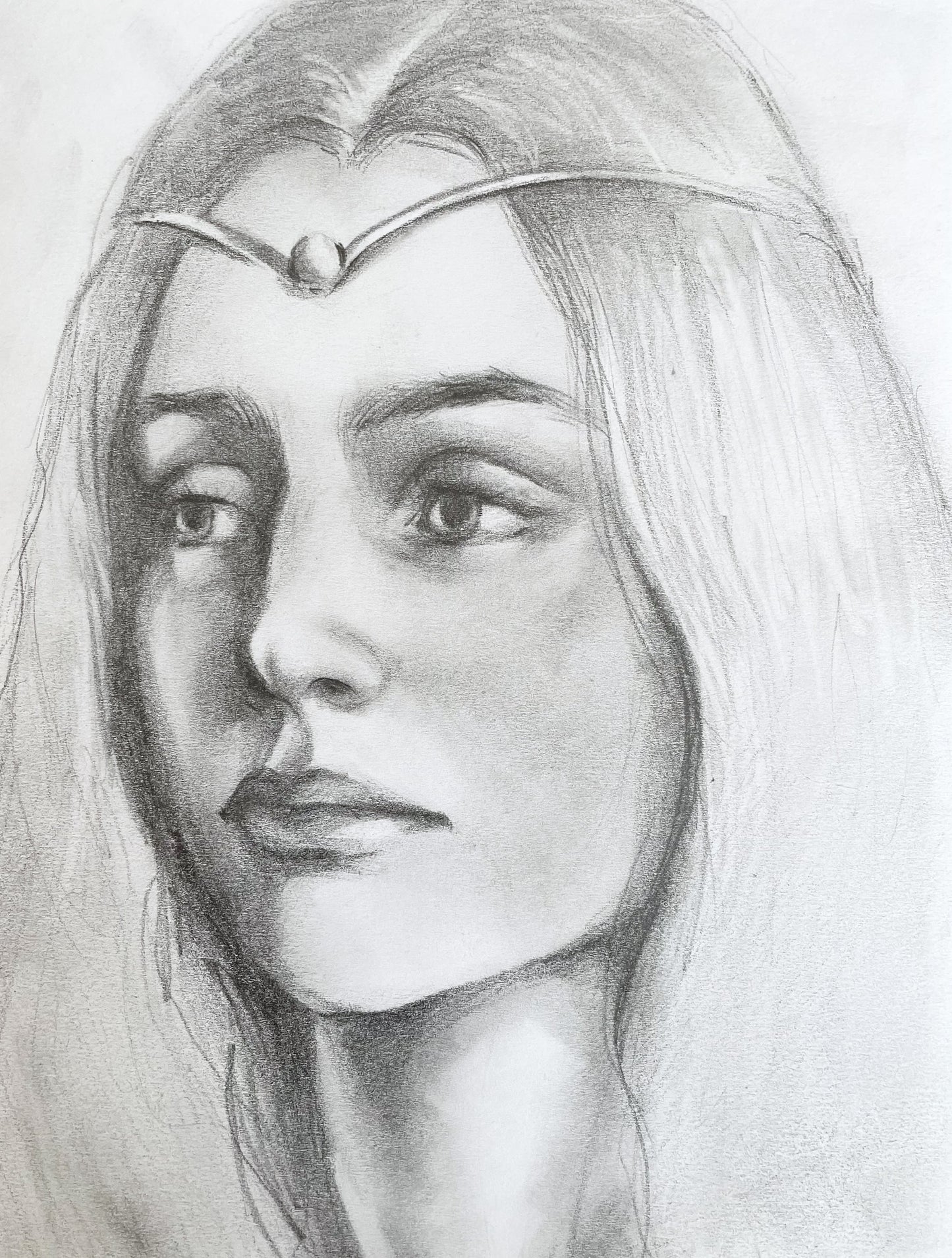 "Silent Becoming" original graphite drawing