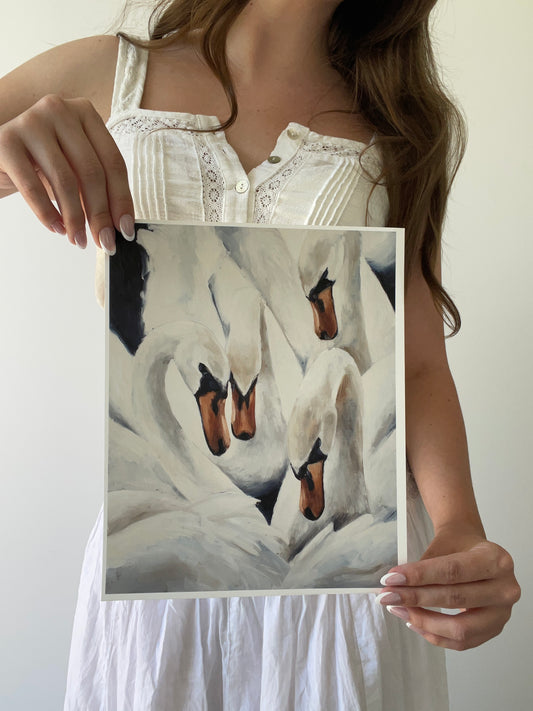 "The Dance of Swans" - Fine art print