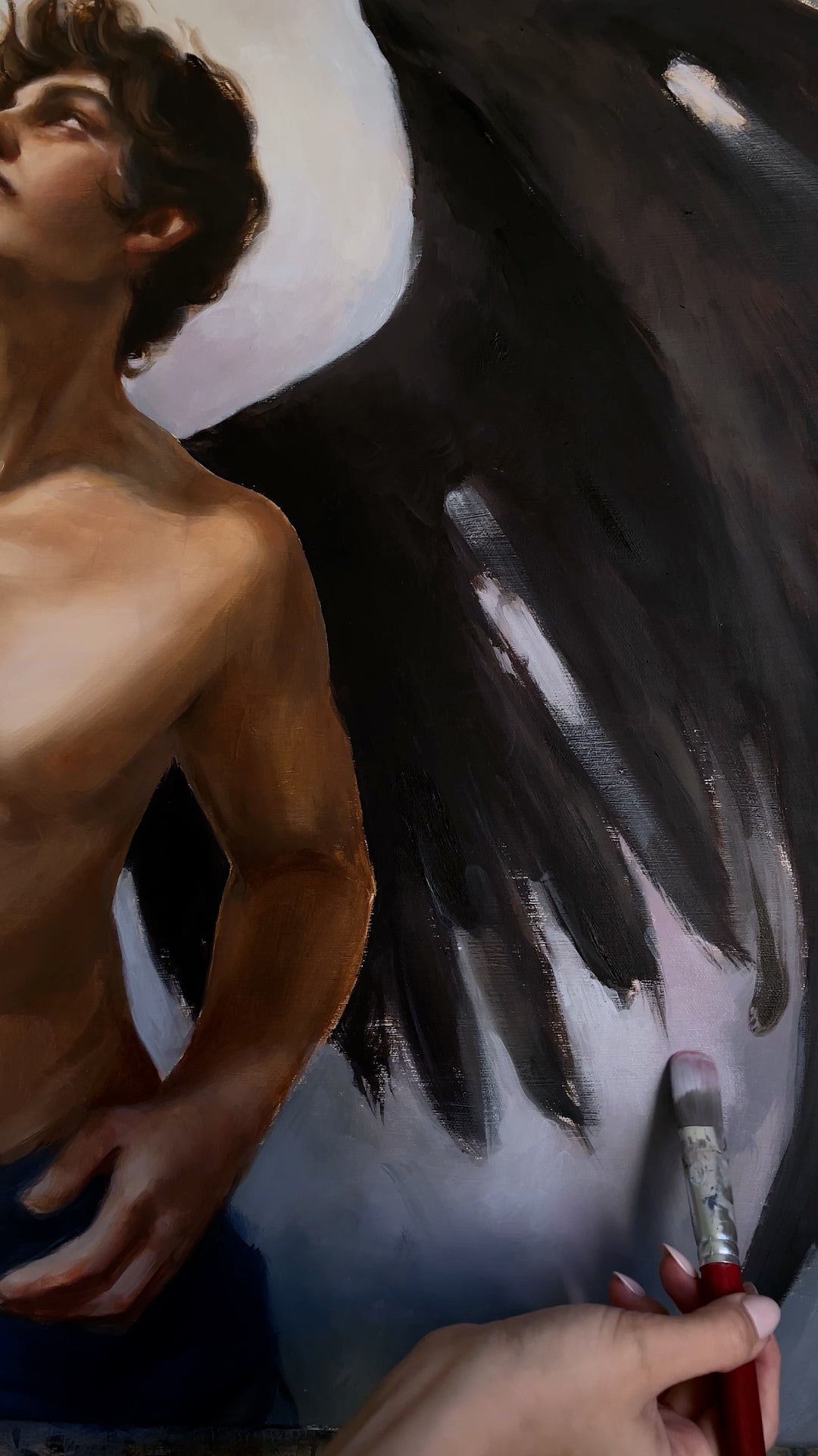 "The boy who dreamed" original oil painting