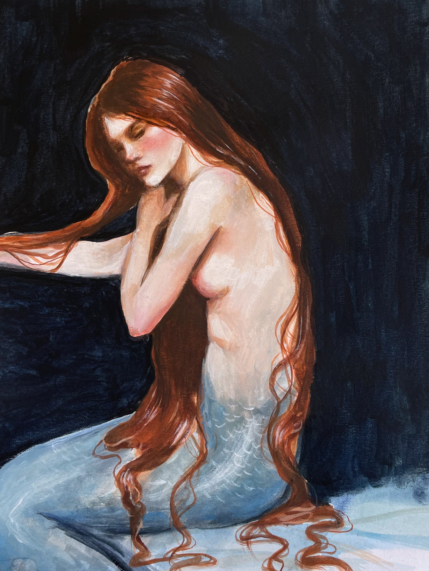 "Daughter of the Tide" original watercolor painting